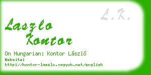 laszlo kontor business card