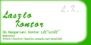 laszlo kontor business card